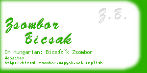 zsombor bicsak business card